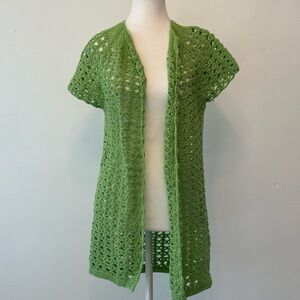 American Vintage Green Open-Knit Cardigan